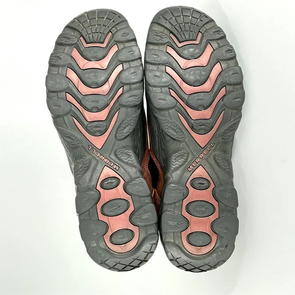Merrell Mens Size 13 Brown Nubuck Waterproof Primaloft Slip On Coldpack 3 Mocs